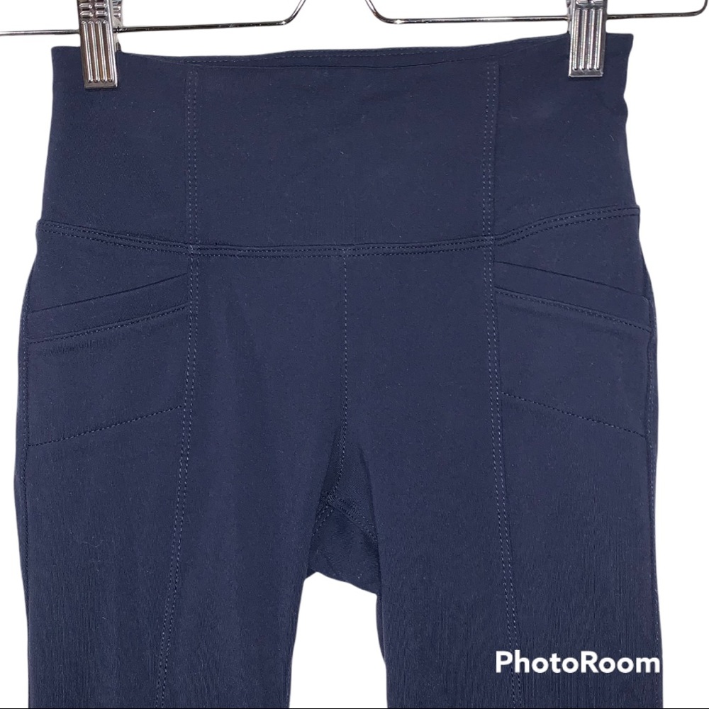 Athleta Metro High Waist Leggings Activewear Navy Blue Sz XXS - Picture 5 of 9